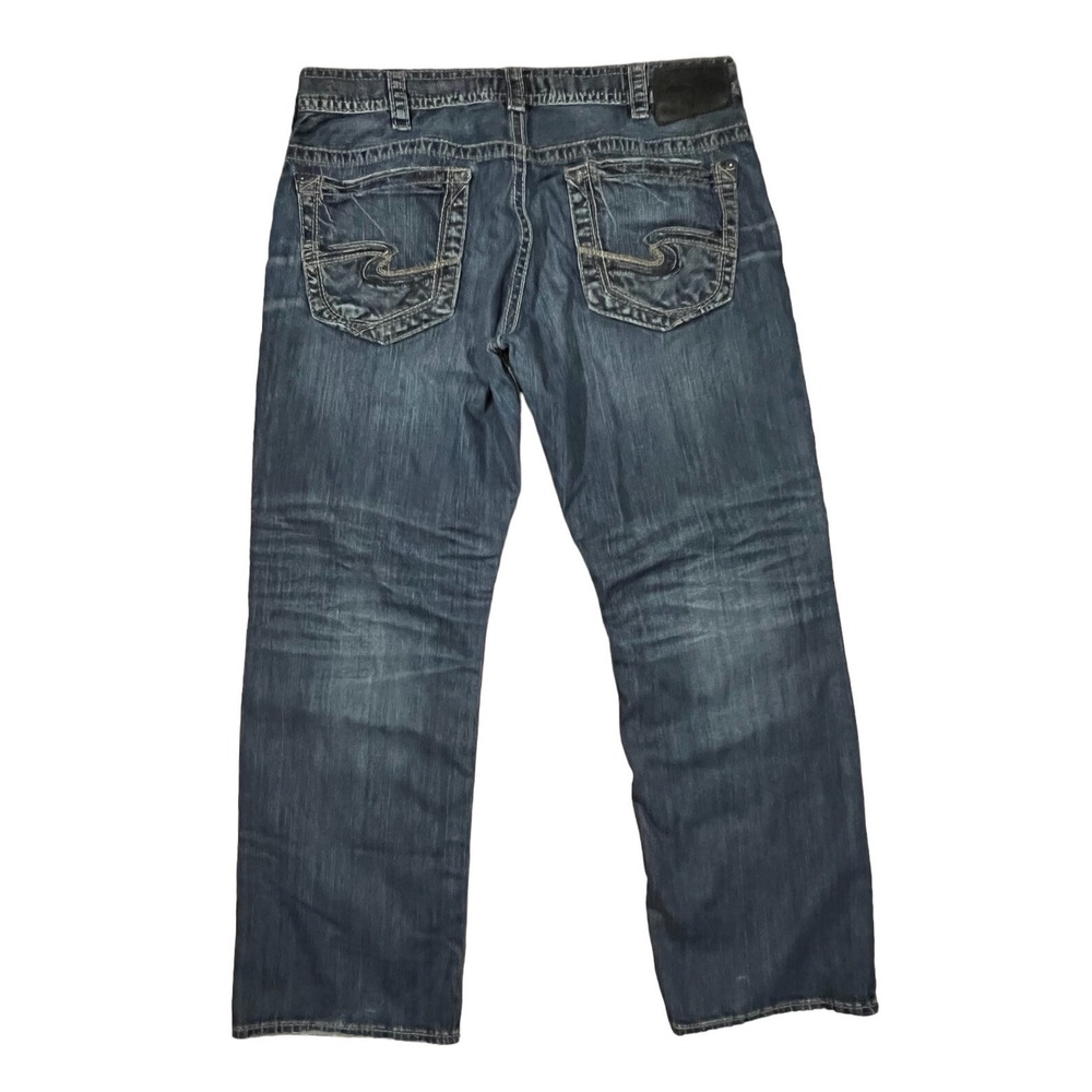 Silver Jeans Gordie Distressed Blue Denim Bootcut Jeans Men's Size 38